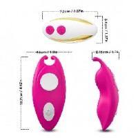 Panty Vibrator w/Magnetic Clip, Silicone, Remote Control 9 Speed, RED